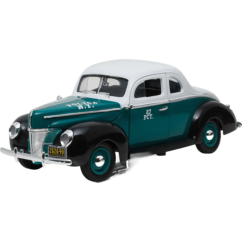 Greenlight 1:18 1940 Ford Deluxe Coupe NYPD | Die-Cast Modelle