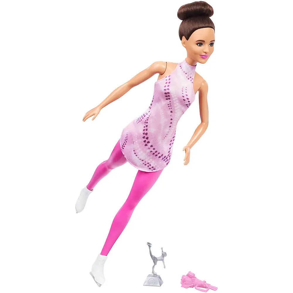 Barbie Karrieren Eiskunstl�uferin Puppe - Pinkes Eiskunstlaufoutfit