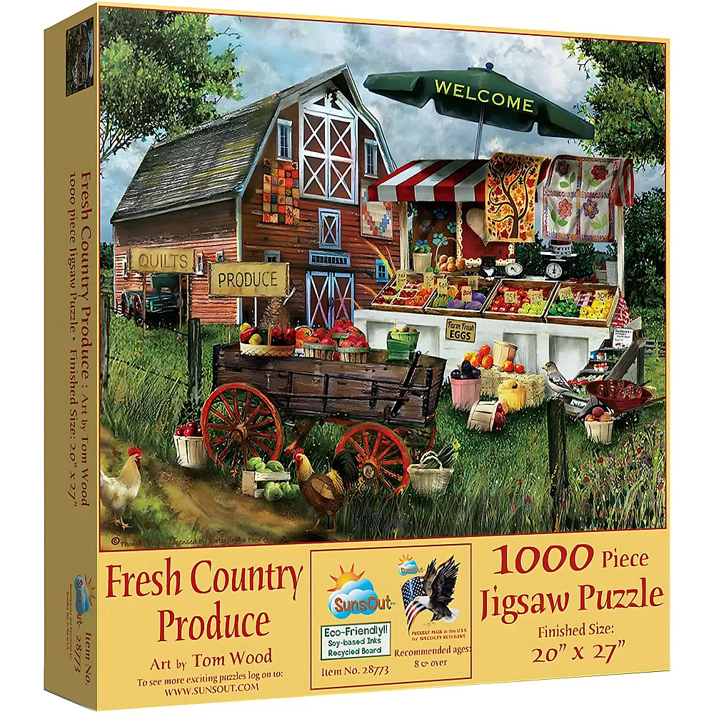SunsOut Puzzle Tom Wood Fresh Country Produce - 1000 Teile