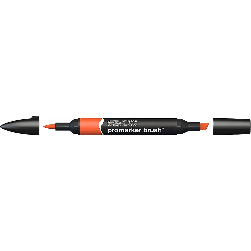 Winsor & Newton Promarker Brush mit 2 Spitzen Leuchtend Orange | Farbe & Kreide