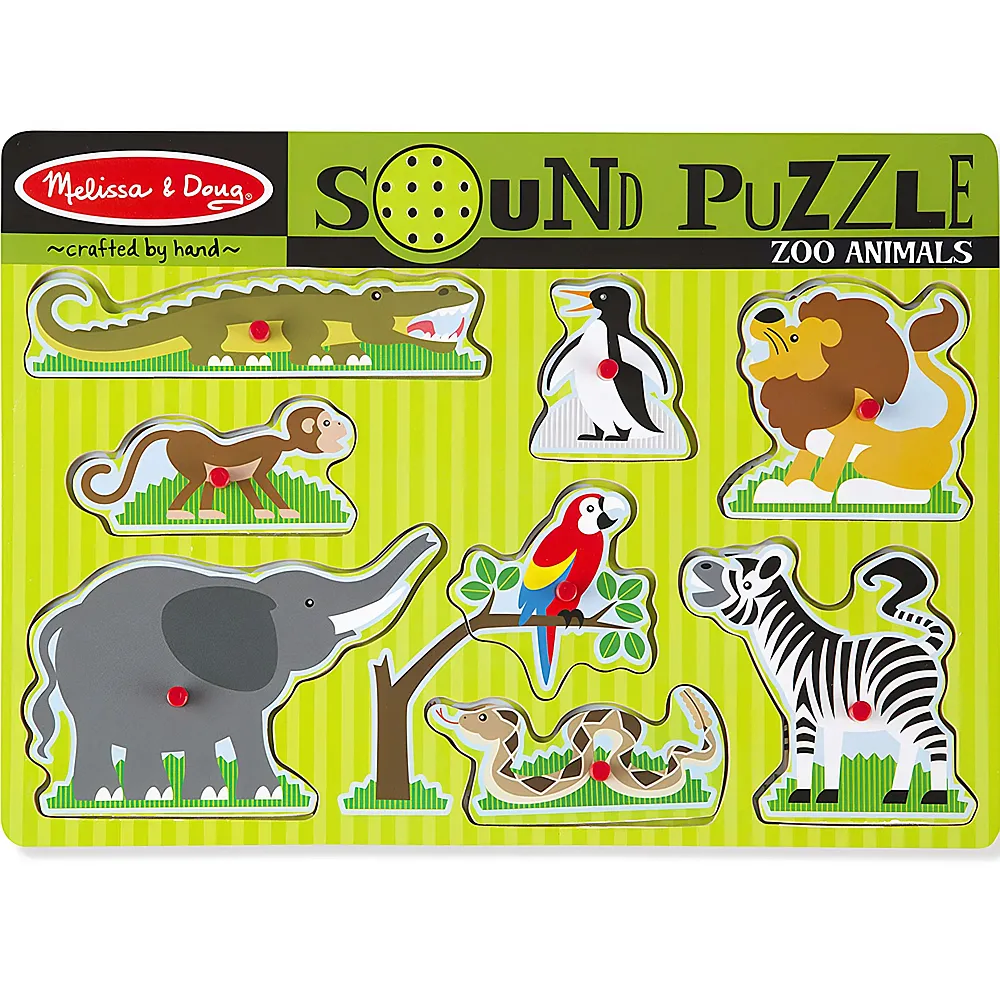 Melissa & Doug Puzzle Zootiere mit Sound 8Teile
