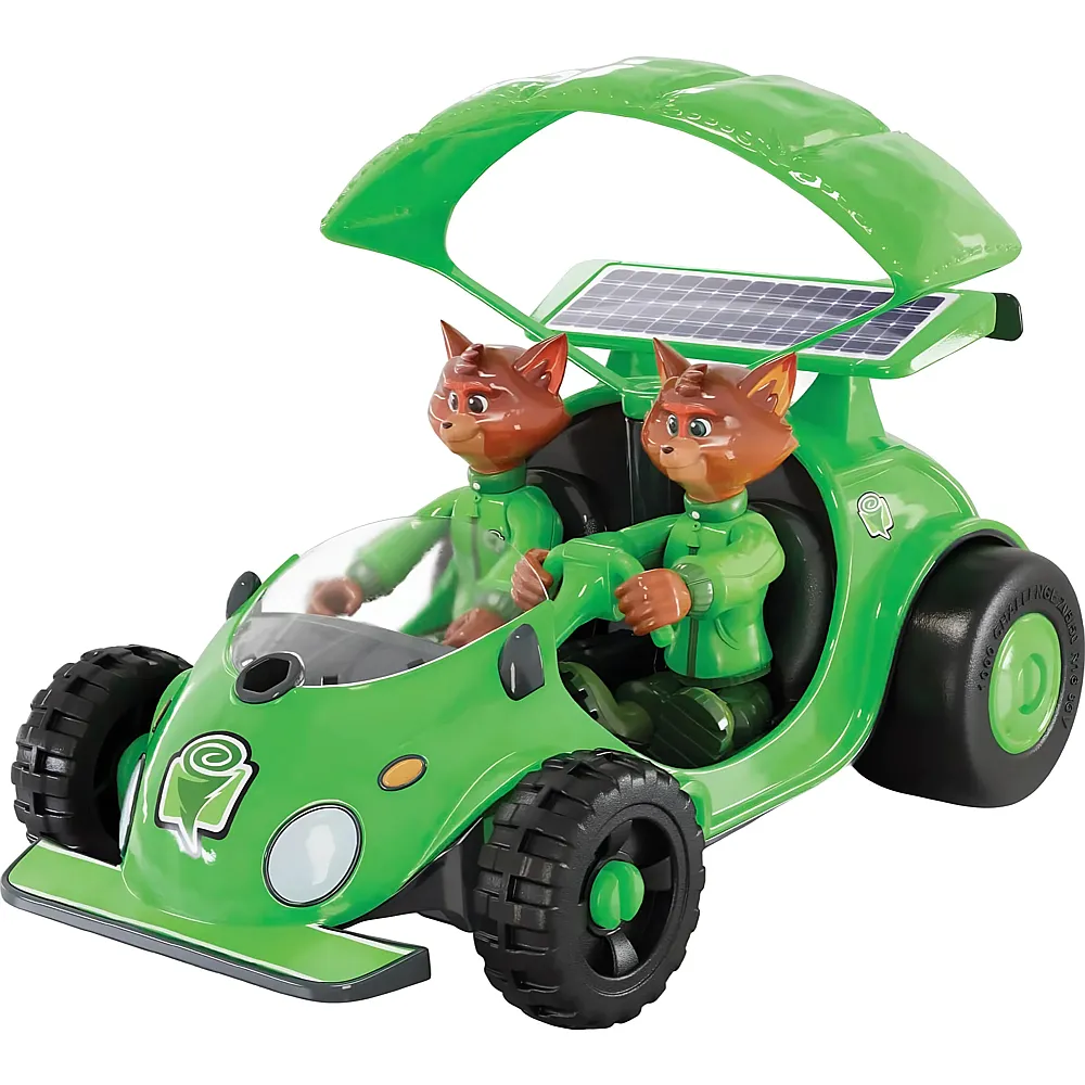 Jumbo Mille Bornes Challenge Bobby und Robby, 15 cm langes Fahrzeug, 2 Figuren, ab 4 Jahren