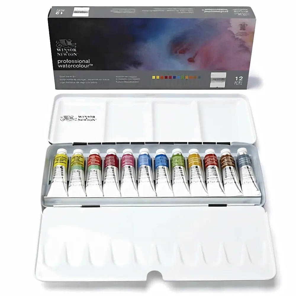 Winsor & Newton W&n Prof. Water Colour Tuben Metall-reisekasten 12 X 5ml Tub - Marques