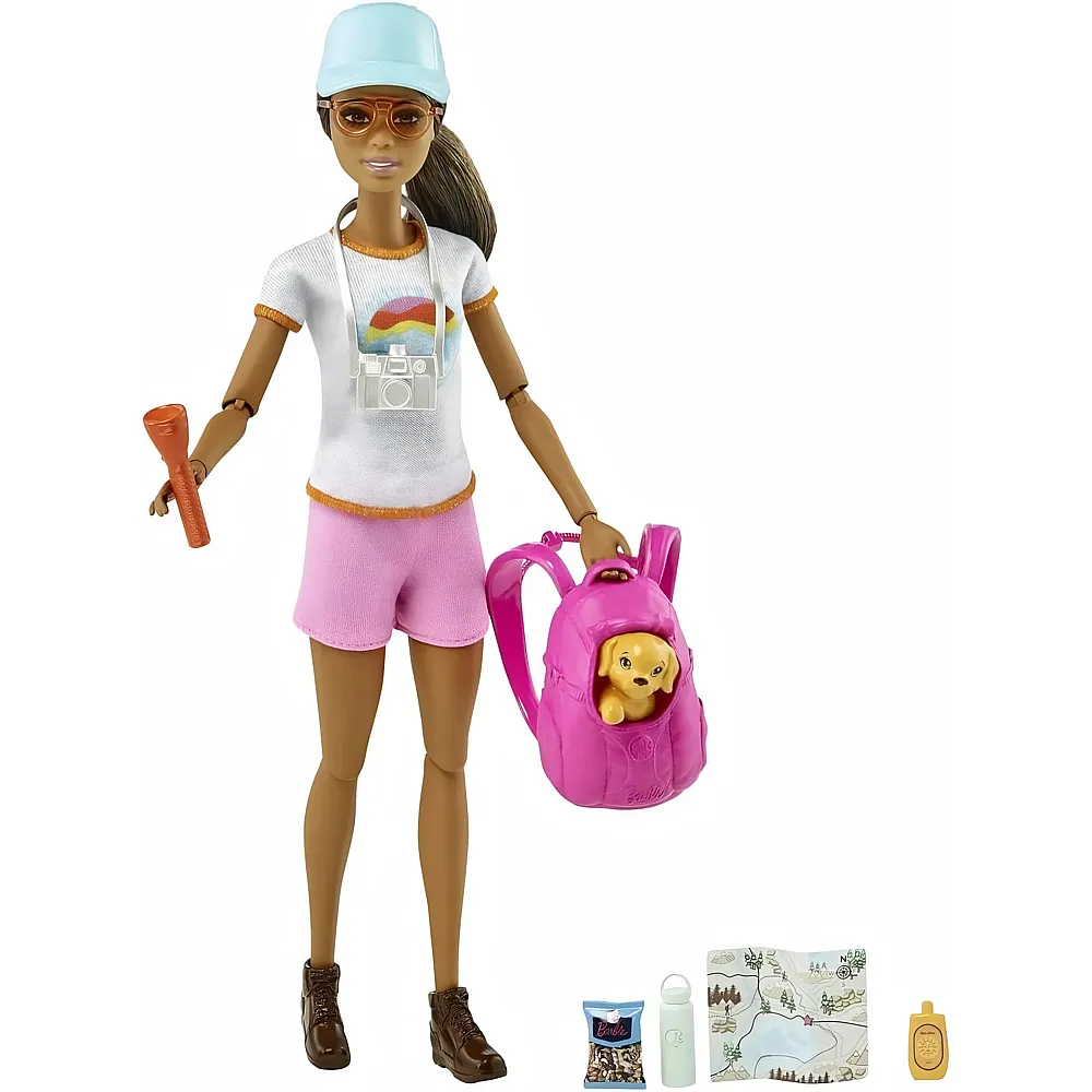 Barbie Puppe mit Wander-Set