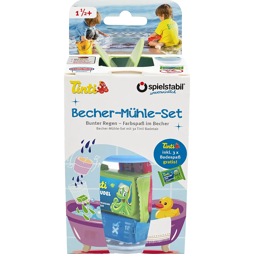 Spielstabil Becher-M�hle-Set pastell