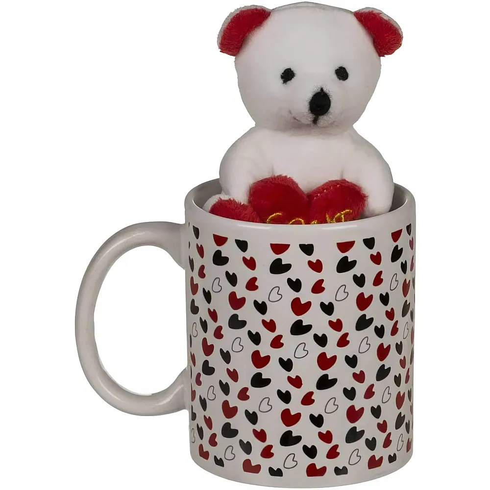 Out of the Blue Weisser Becher mit Pl�sch Teddy