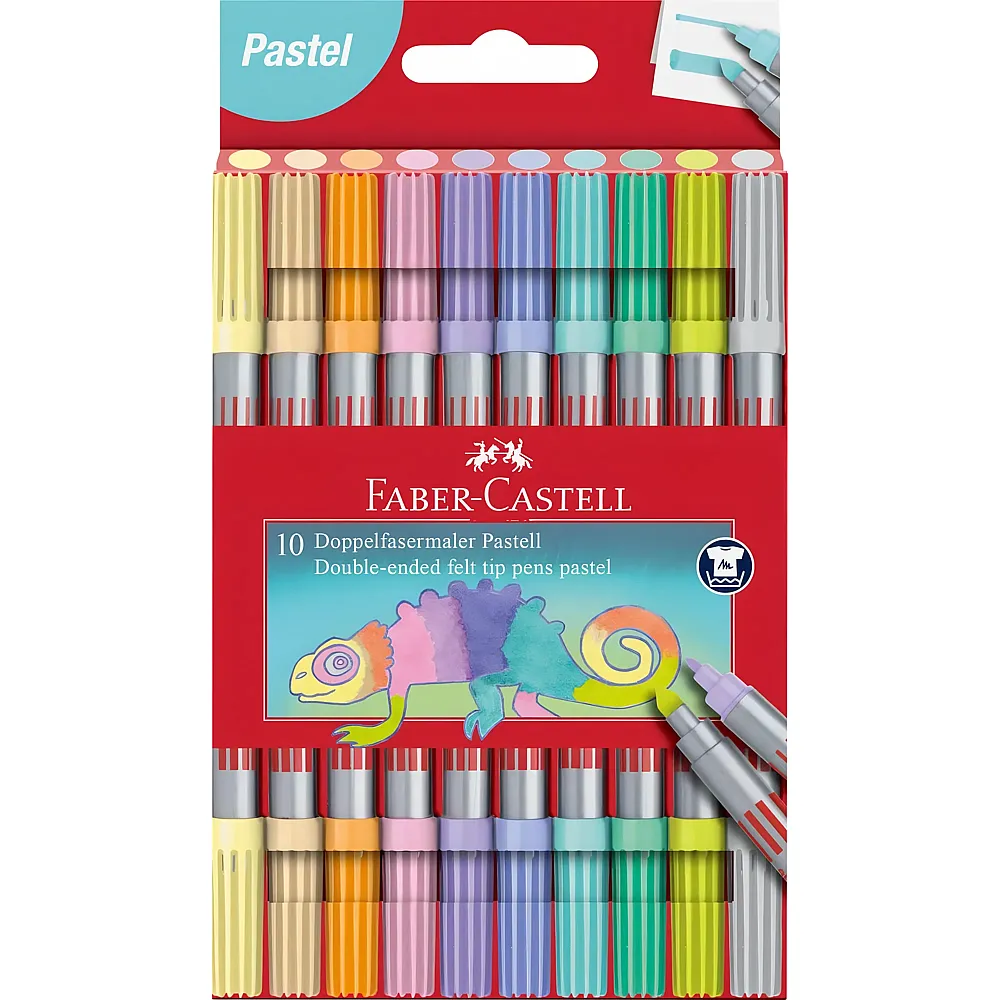 Faber-Castell Doppelfasermaler Pastell 10Teile
