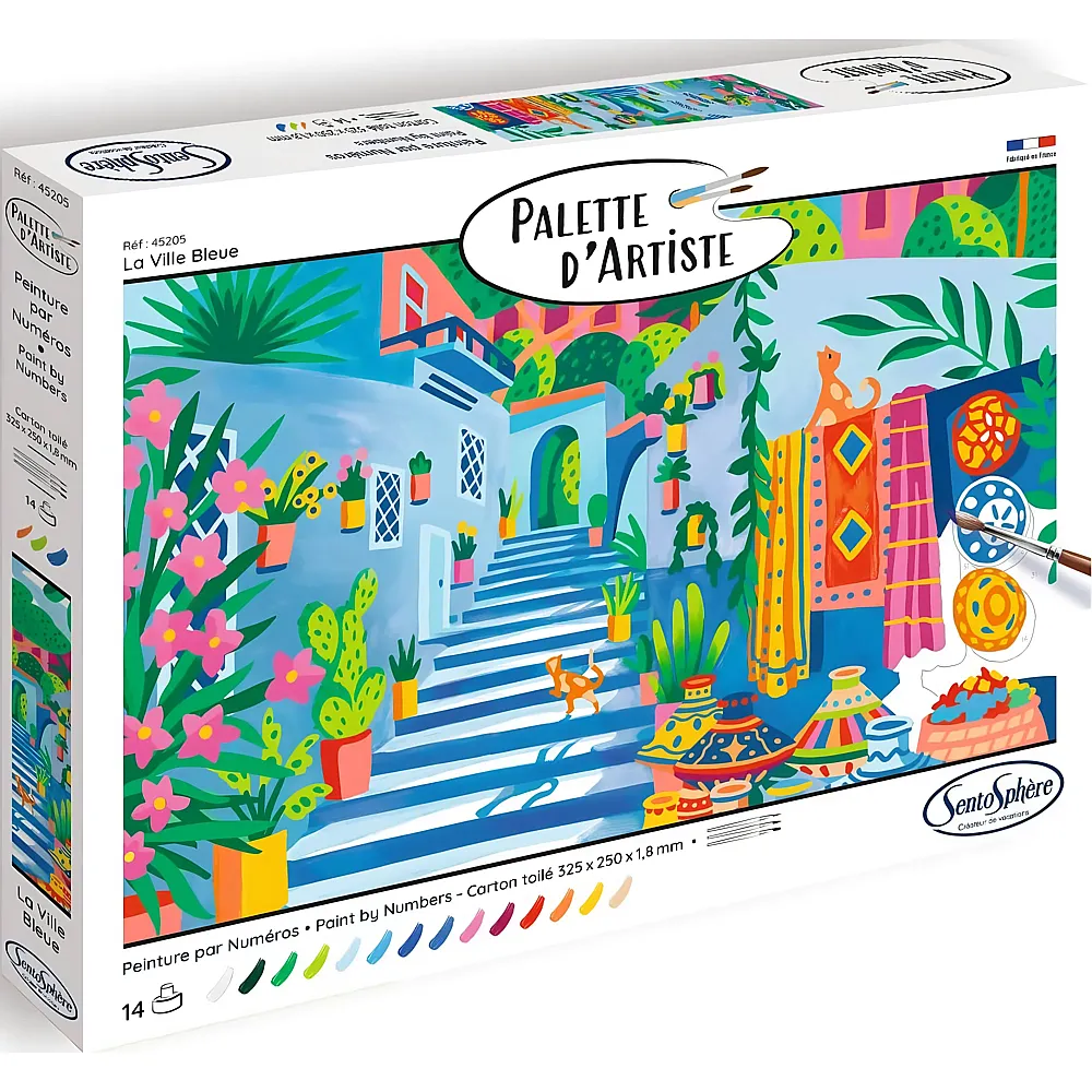 Sentosphere Palette d'Artiste Malen nach Zahlen La Ville Bleue