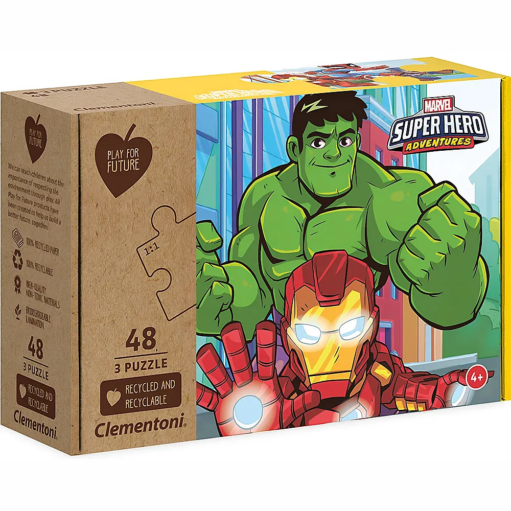 Clementoni Puzzle Play for Future Avengers Marvel Super Hero 3x48