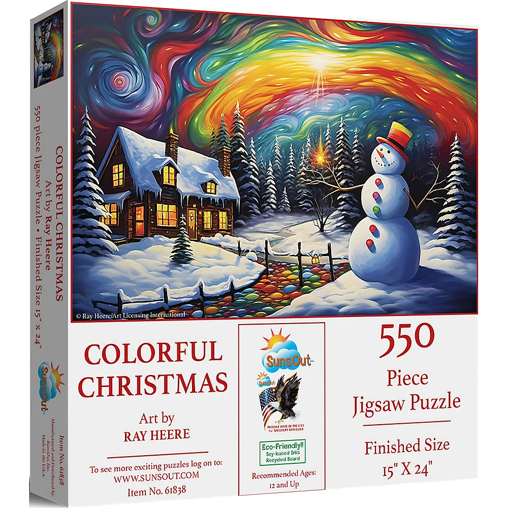 SunsOut Puzzle Ray Heere Bunte Weihnachten - 550 Teile