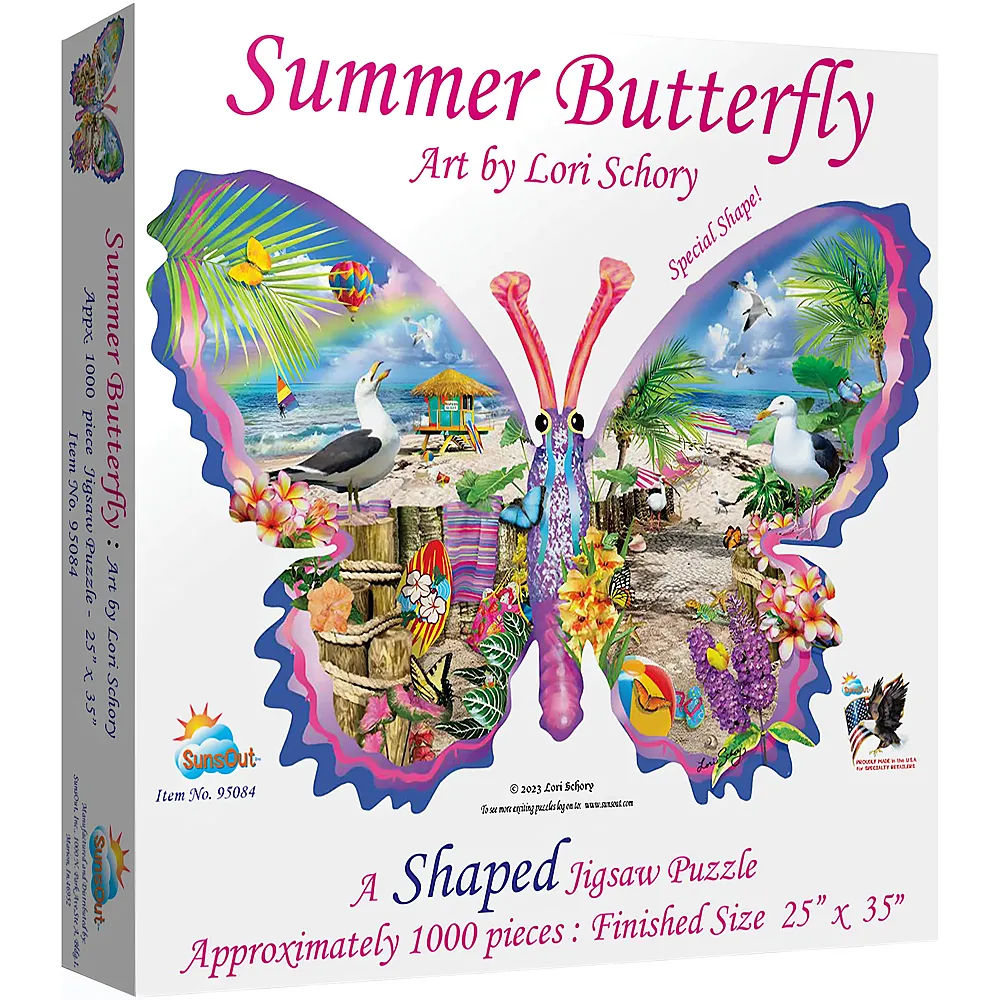 SunsOut Puzzle Lori Schory Sommer Schmetterling - 1000 Teile