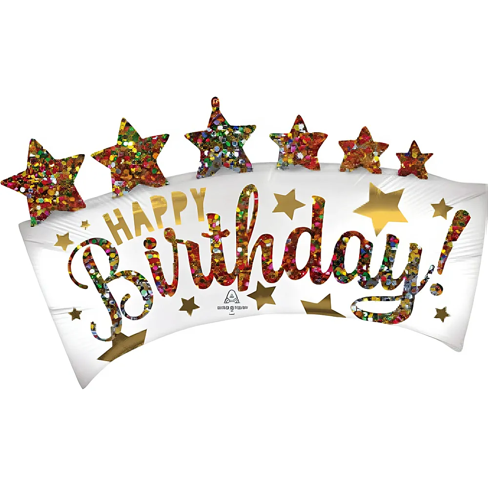 Amscan Folienballon Happy Birthday Banner | Kindergeburtstag