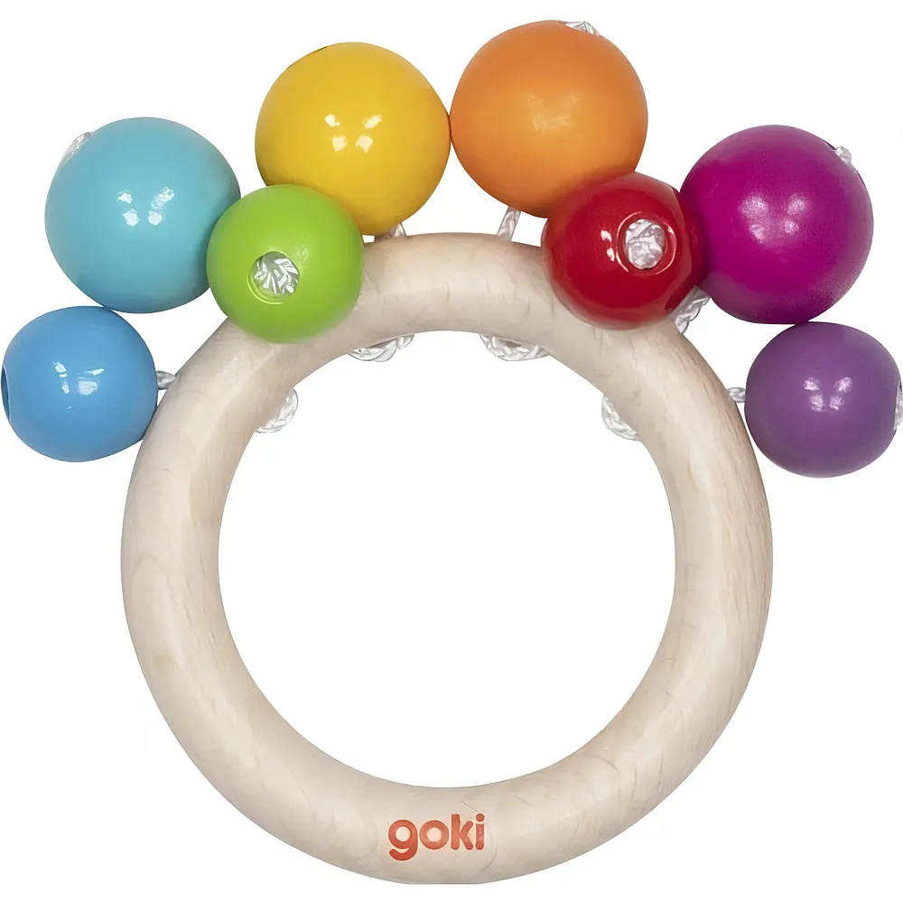 meinspielzeug - Goki Greifling Regenbogenperlen | Greiflinge