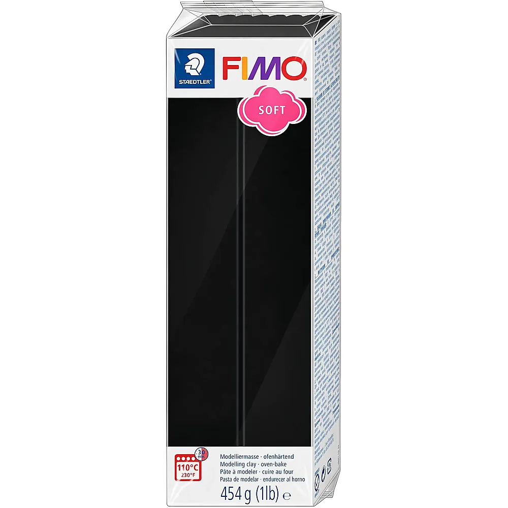 Fimo Soft Modelliermasse Schwarz - 454 g