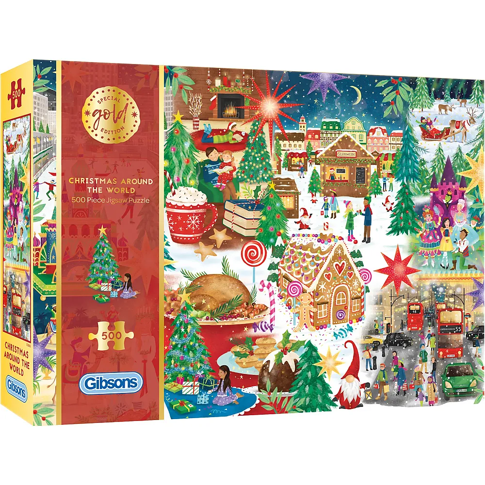 Gibsons Puzzle Weihnachten auf der ganzen Welt - 500 Teile