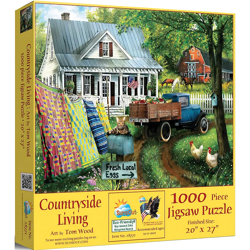 SunsOut Puzzle Tom Wood Countryside Living - 1000 Teile