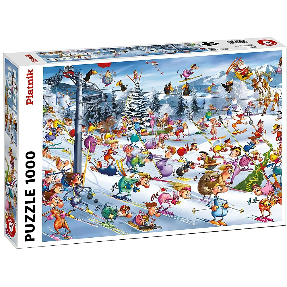 Piatnik Puzzle Francois Ruyer Christmas Skiing 1000Teile