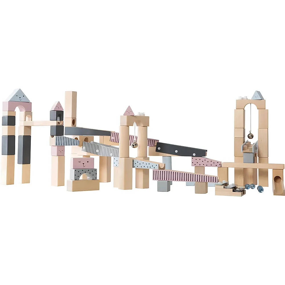 meinspielzeug - Roba Holz-Kugelbahn - 100 Teile