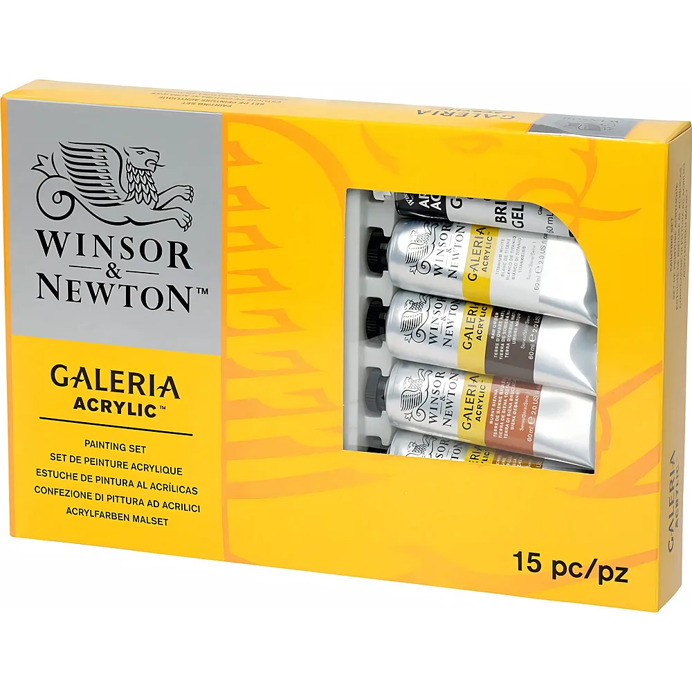 Winsor & Newton W&n Galeria Acrylfarbe Studio Set 9 X 60 ML Tube