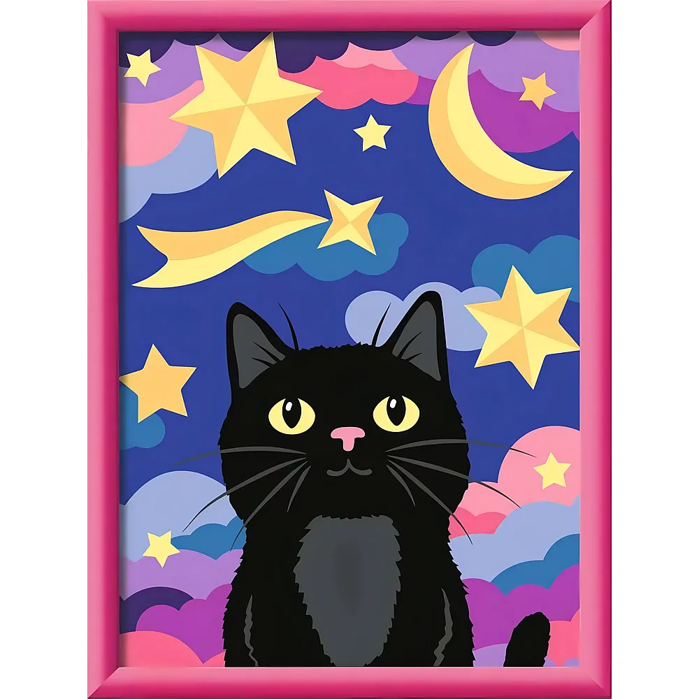 Ravensburger CreArt Malen nach Zahlen - Katze im Mondschein