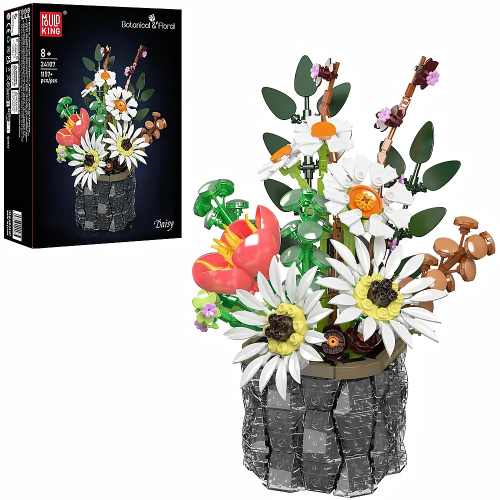 Mould King Botanical & Floral Daisy in vaso 24107 - Mattoni Natura