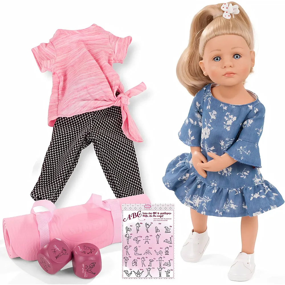 G�tz Little Kidz Stehpuppe Lotta Yoga mit blonden Haaren und blauen Augen - 36 cm