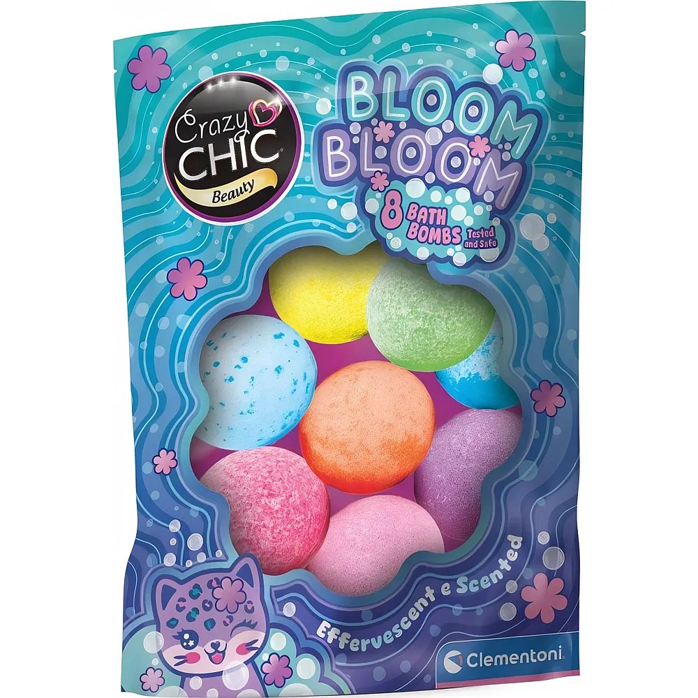 Clementoni BloomBloom Badebomben Crazy Chic, 8 Stk.