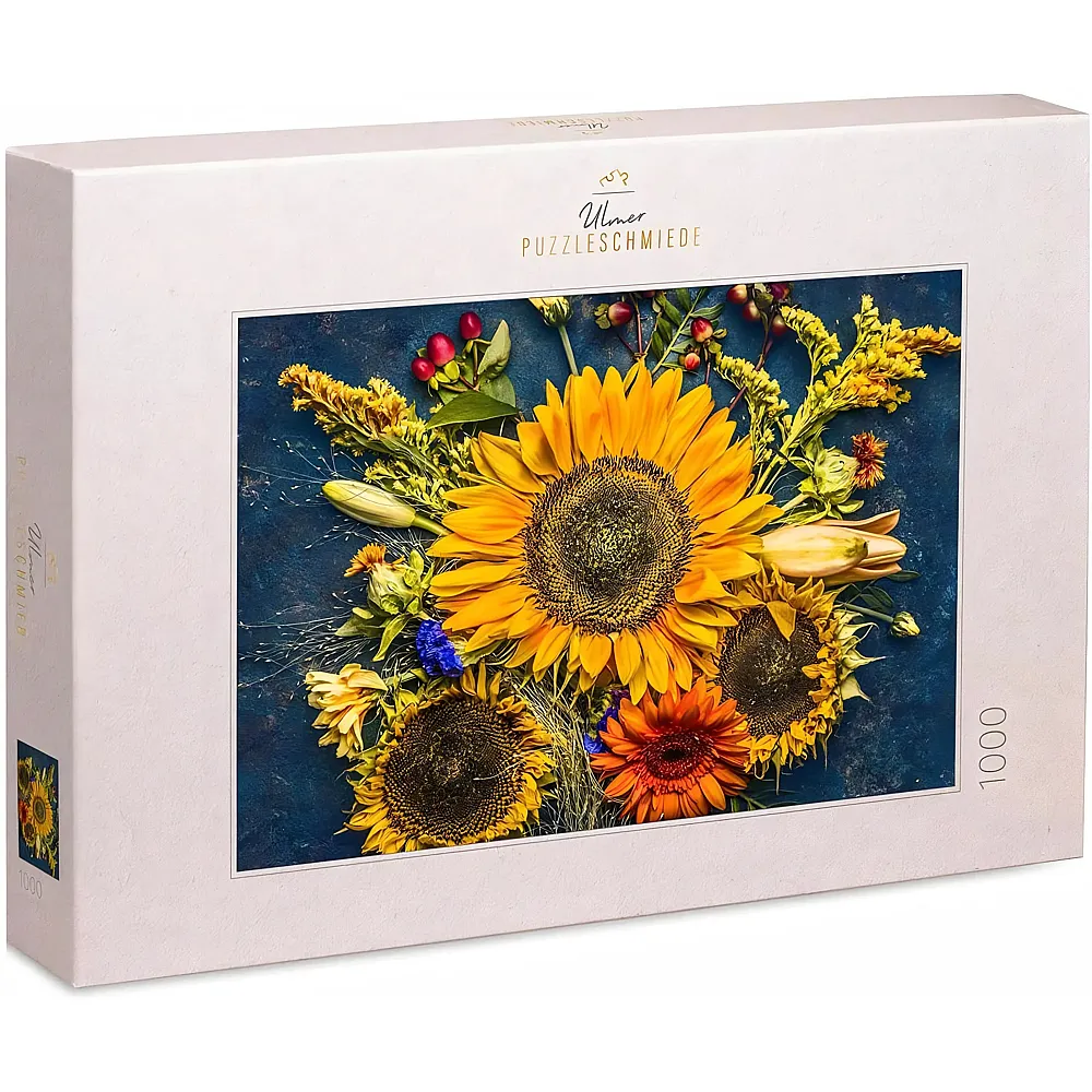 Ulmer Puzzleschmiede Sp�tsommer mit Sonnenblumen - 1000 Teile