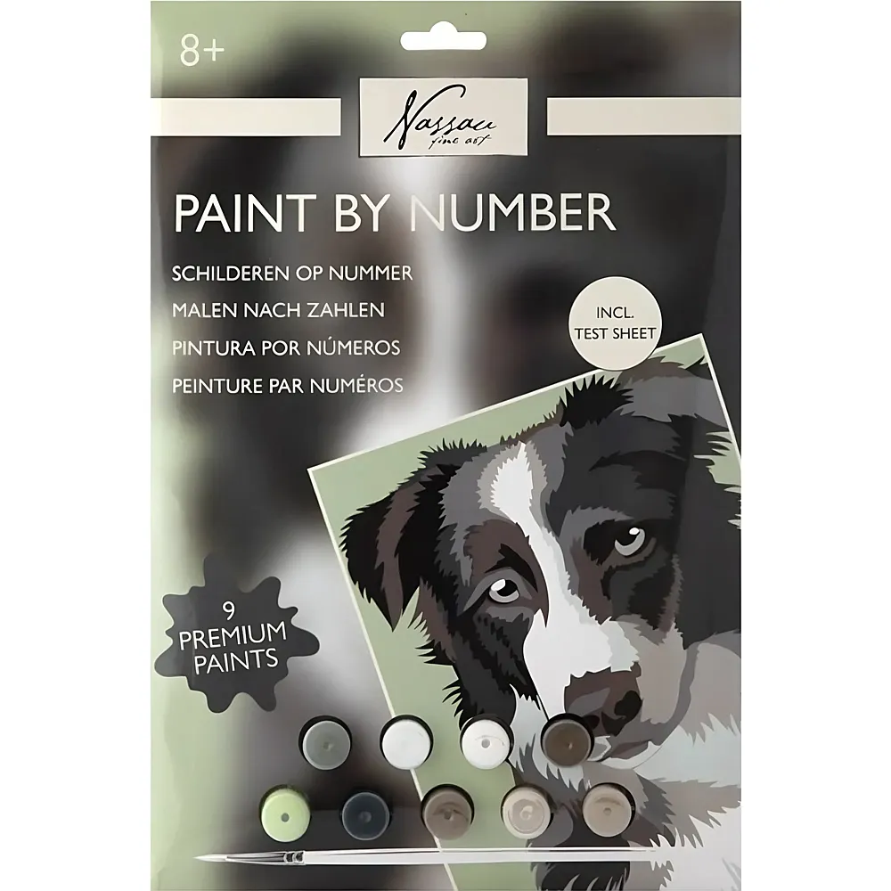 Nassau Fine Art Malen nach Zahlen Hund