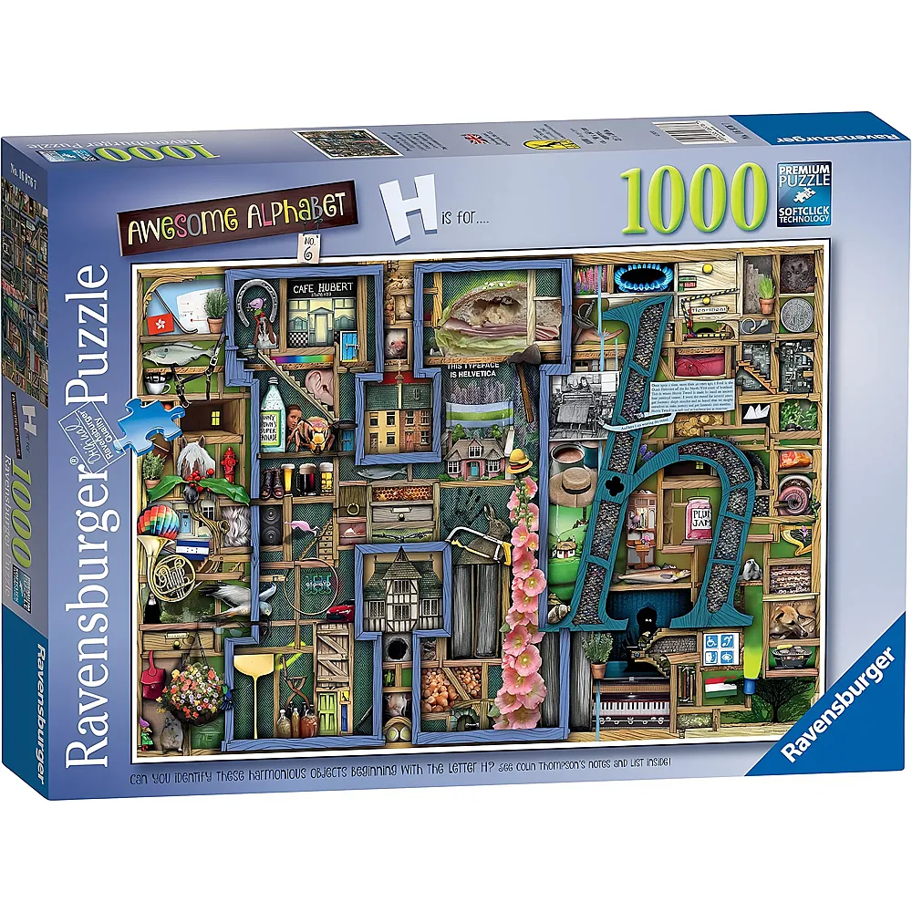 Ravensburger Puzzle Colin Thompson  Awesome Alphabet H - 1000 Teile