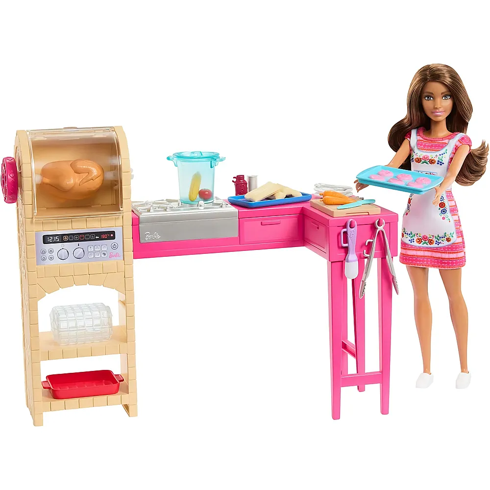 Barbie Teresa-Modepuppe mit K�chenspielset