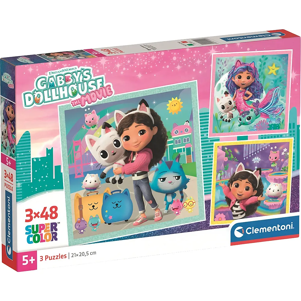 Clementoni 3 Puzzles - Gabby's Dollhouse