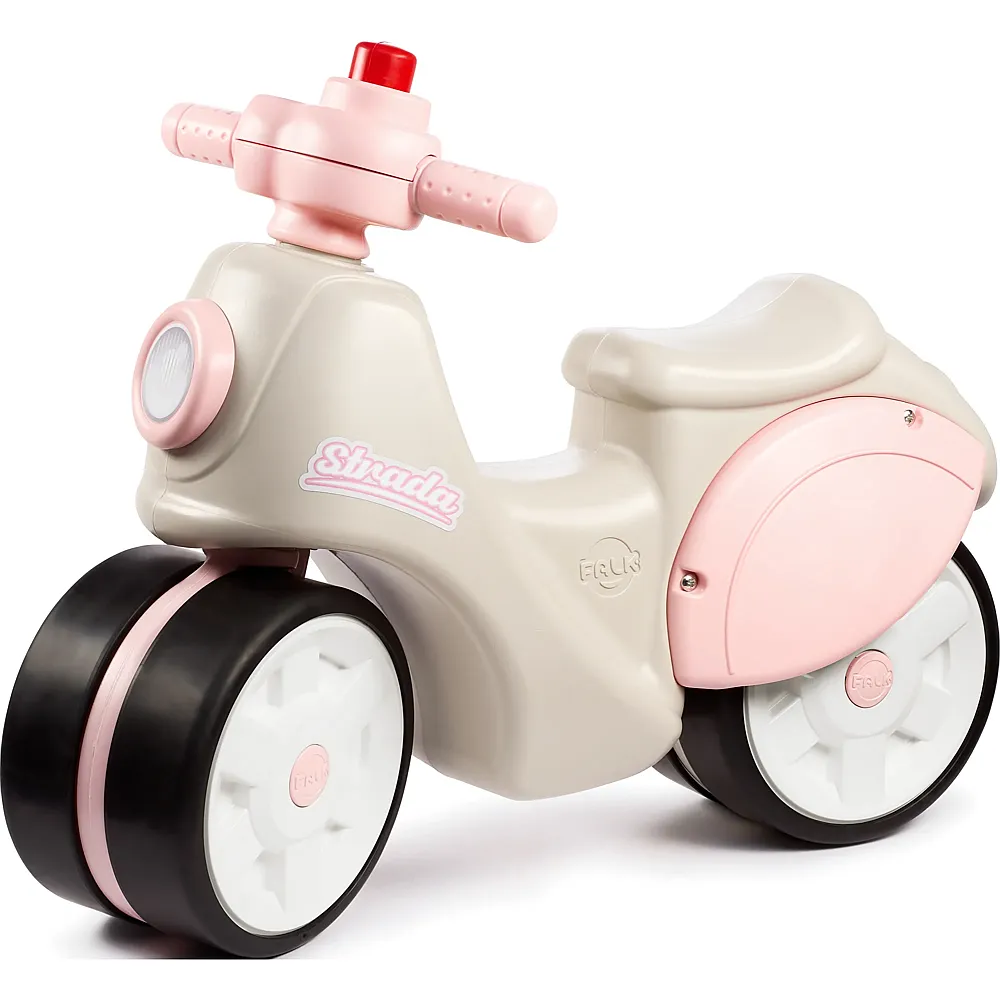 Falk Roller mit Fl�sterreifen Pink/Creme | Rutschfahrzeuge