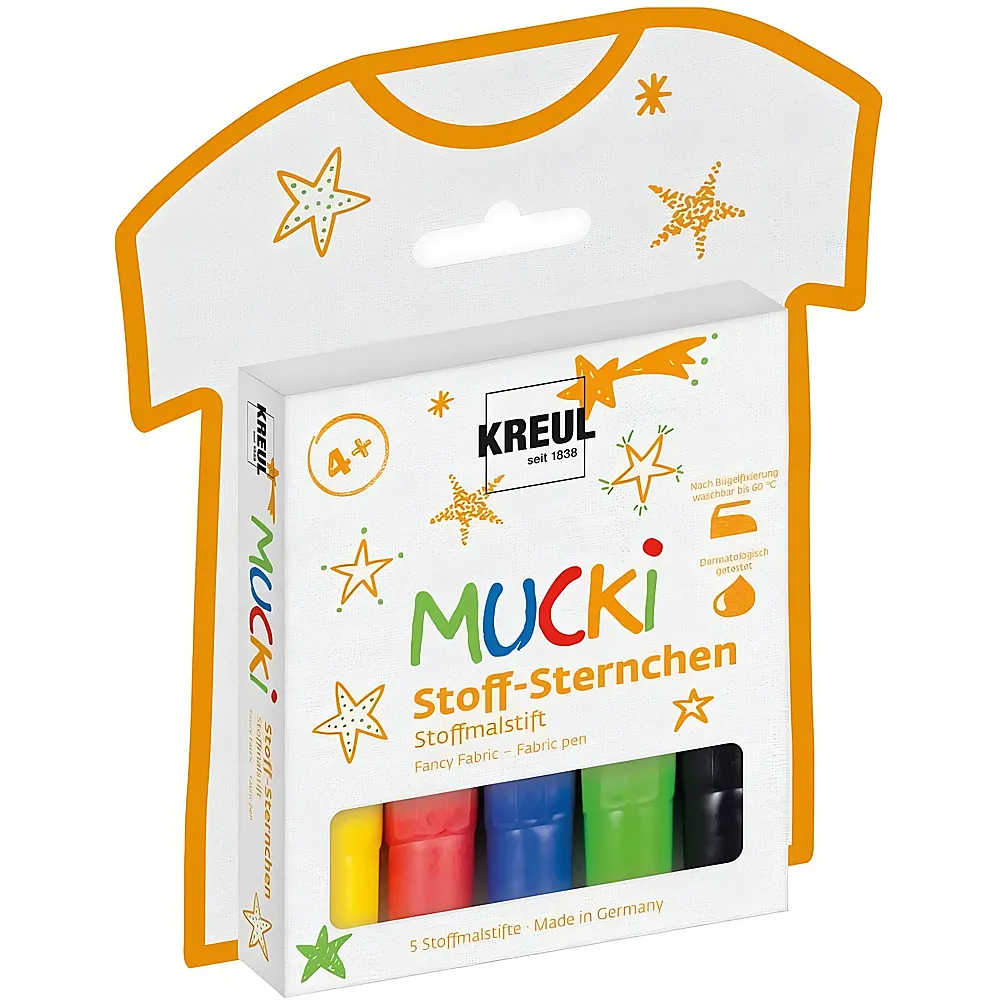 Kreul Mucki Stoffmalstifte 5Teile