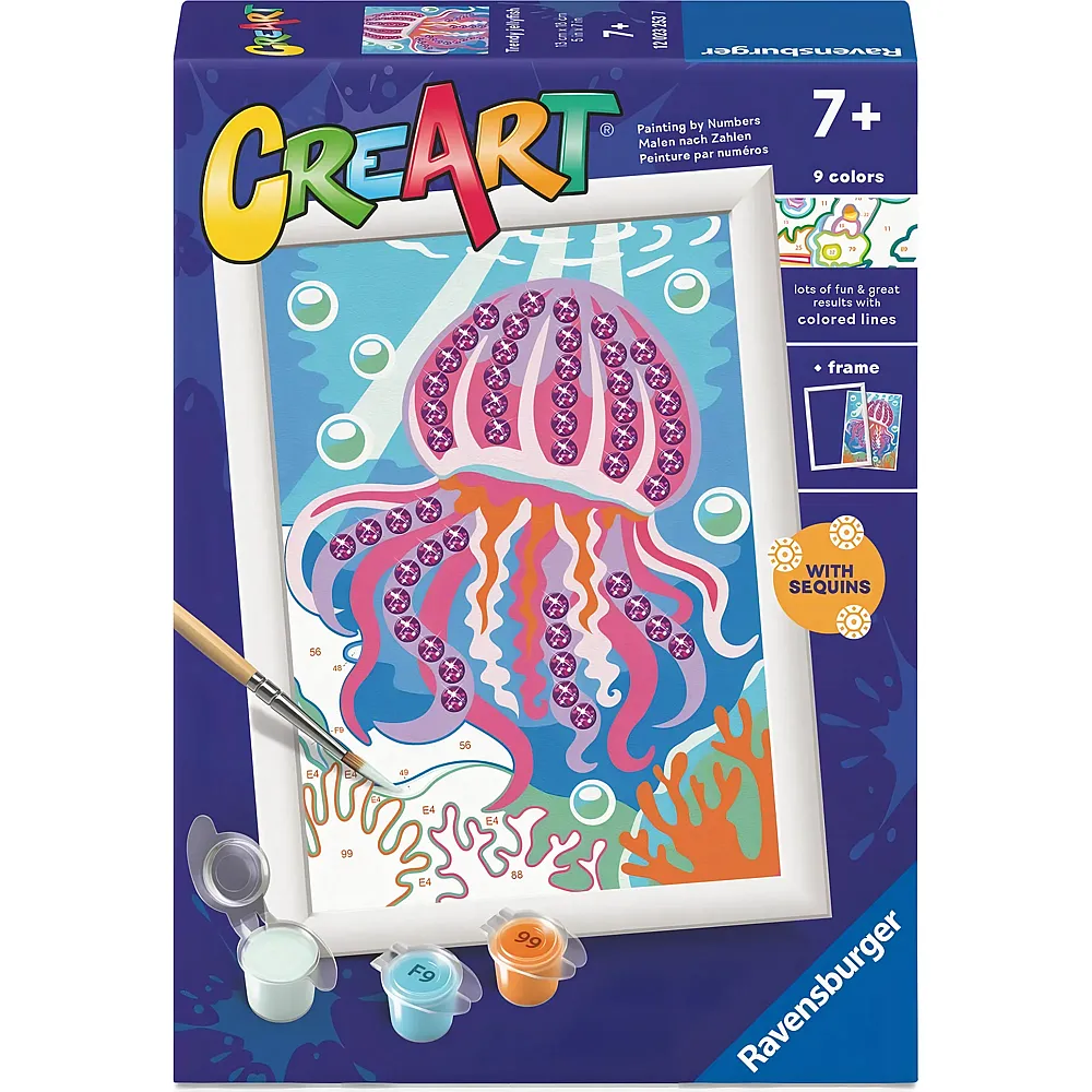 Ravensburger CreArt Malen nach Zahlen - Rosa Qualle
