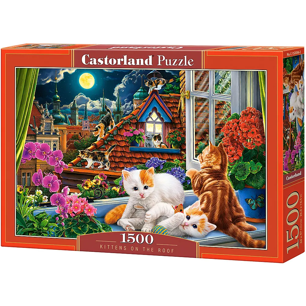 Castorland Puzzle Ktzchen auf dem Dach 1500Teile