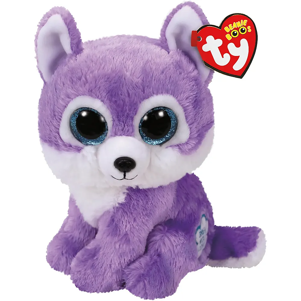 Ty Beanie Boos Iris die lila Lupette mit groen und glitzernden blauen Augen - 15 cm - Waldtiere Pl�sch