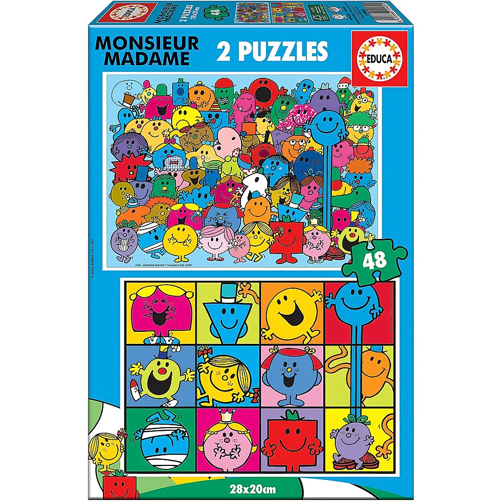 Educa Puzzle 2in1 Monsieur Madame - 48 Teile - Puzzle 10-104 Teile