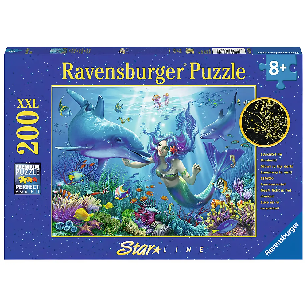 Ravensburger Puzzle Star Line Leuchtendes Unterwasserparadies 200XXL