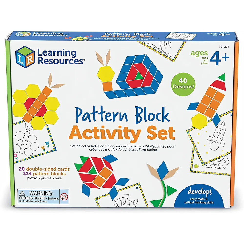 Learning Resources Aktivit�tsset Formsteine, feinmotorisches Geschick, logisches Denken, ab 4 Jahren