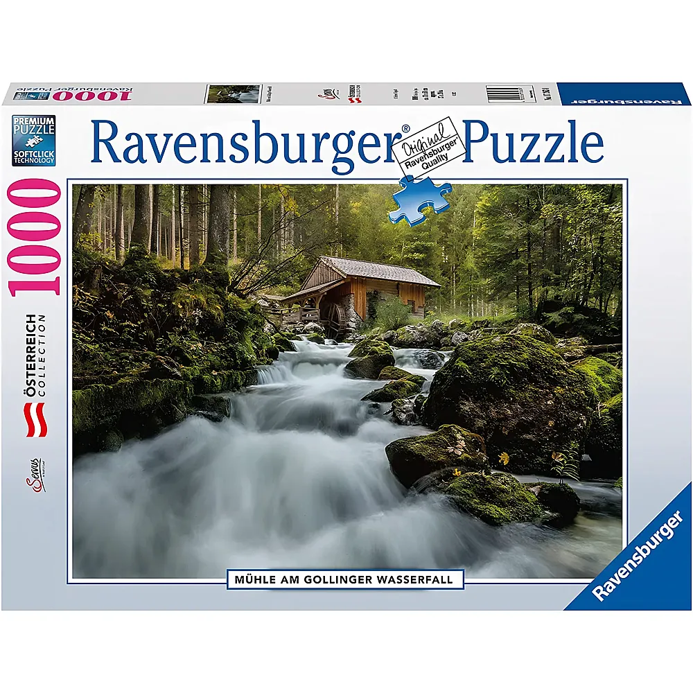 Ravensburger Puzzle �sterreich Collection M�hle am Gollinger Wasserfall - 1000 Teile