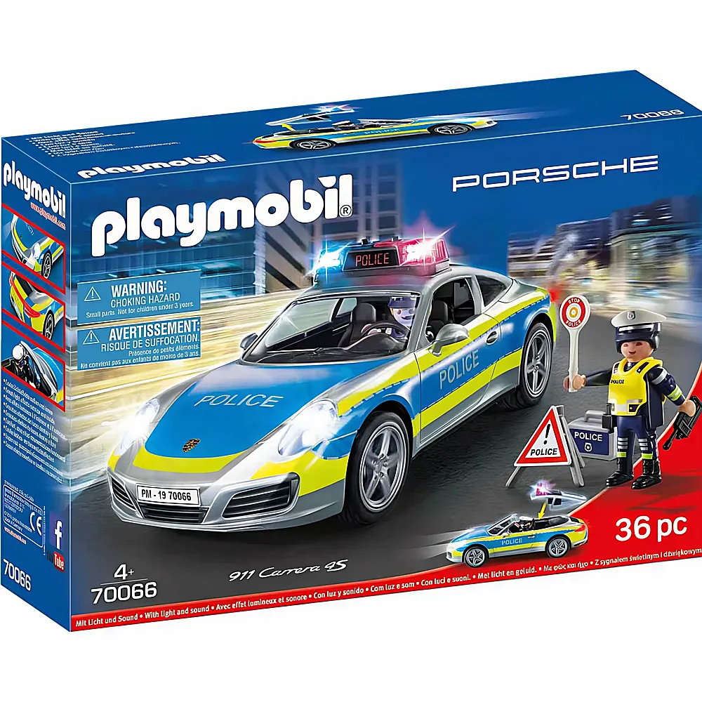 PLAYMOBIL City Action Porsche 911 Carrera 4S Police 70066