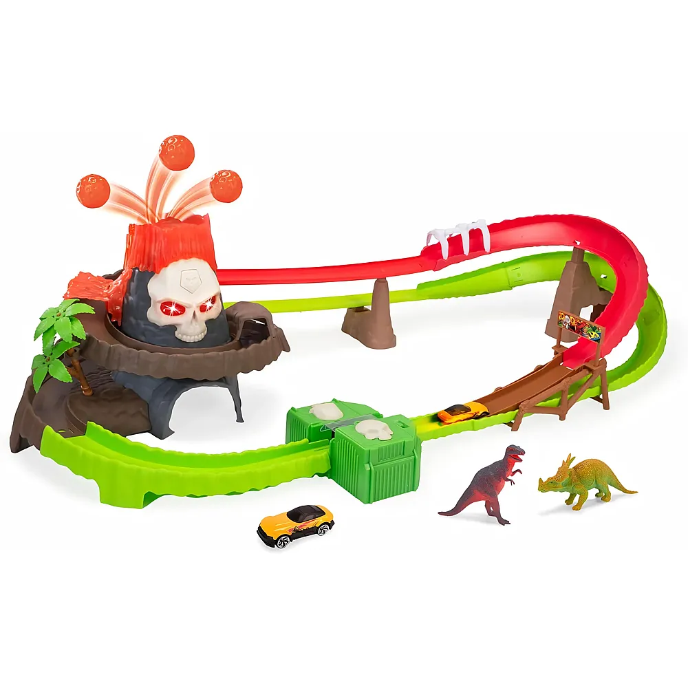 Dickie Autorennbahn Skull Volcano Track Set
