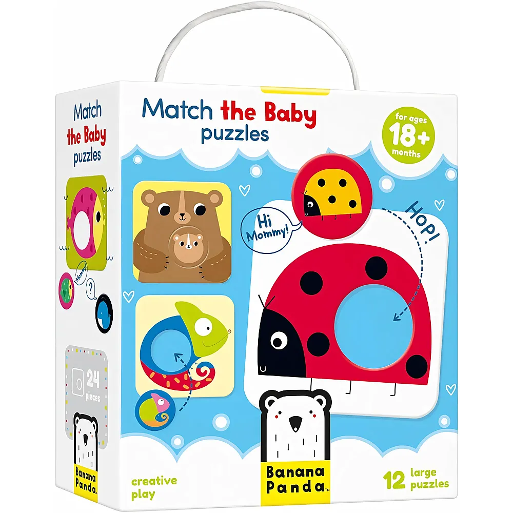 Banana Panda Puzzle Match the Baby - 12 Teile