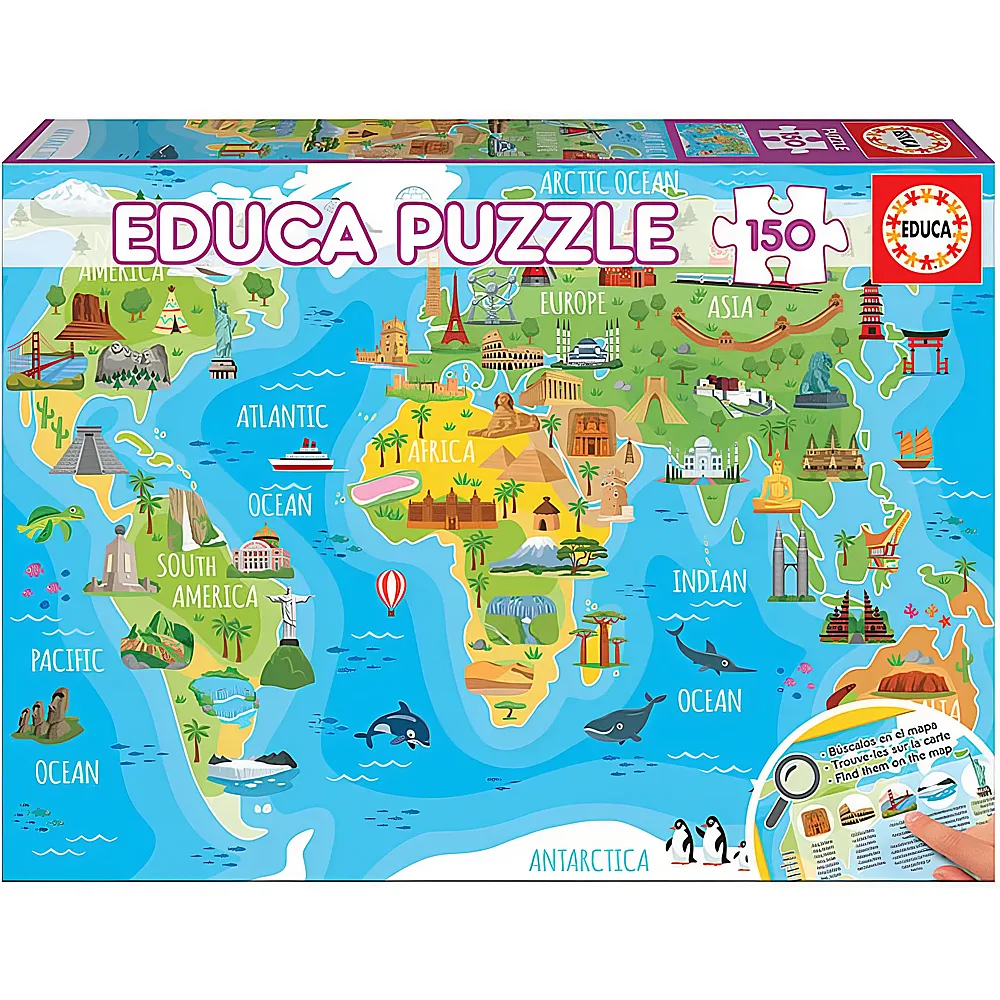 meinspielzeug - Educa Puzzle Denkm�ler der Welt 150Teile | Puzzle 105-300 Teile