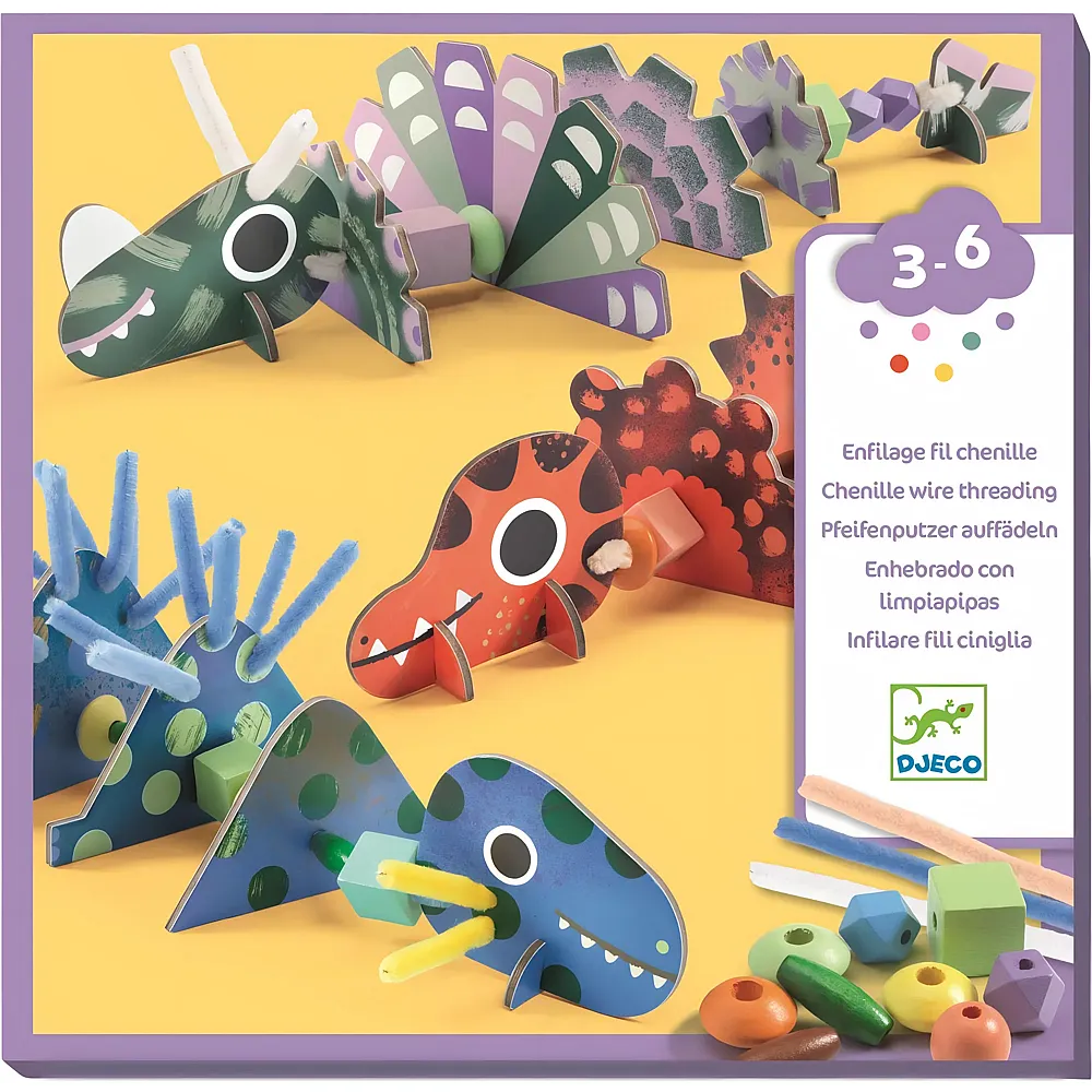 Djeco Kreativ Pfeifenputzer auff�deln Schaurige Dinos