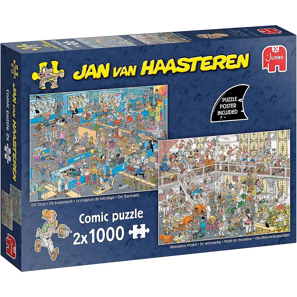 meinspielzeug - Jumbo Puzzle 2in1 Der Baumarkt - 1000 Teile | Puzzle 1000 Teile