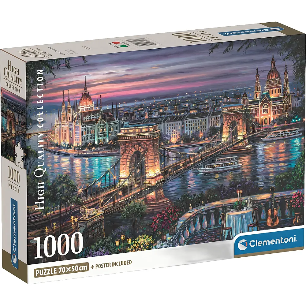 Clementoni Puzzle High Quality Collection Lichter der Donau 1000Teile