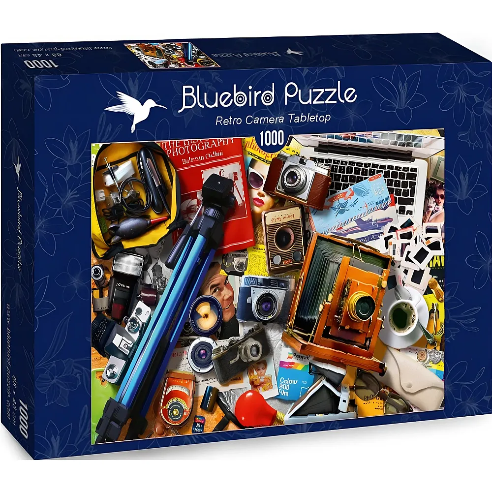 Bluebird Puzzle Retro Camera Tabletop - 1000 Teile