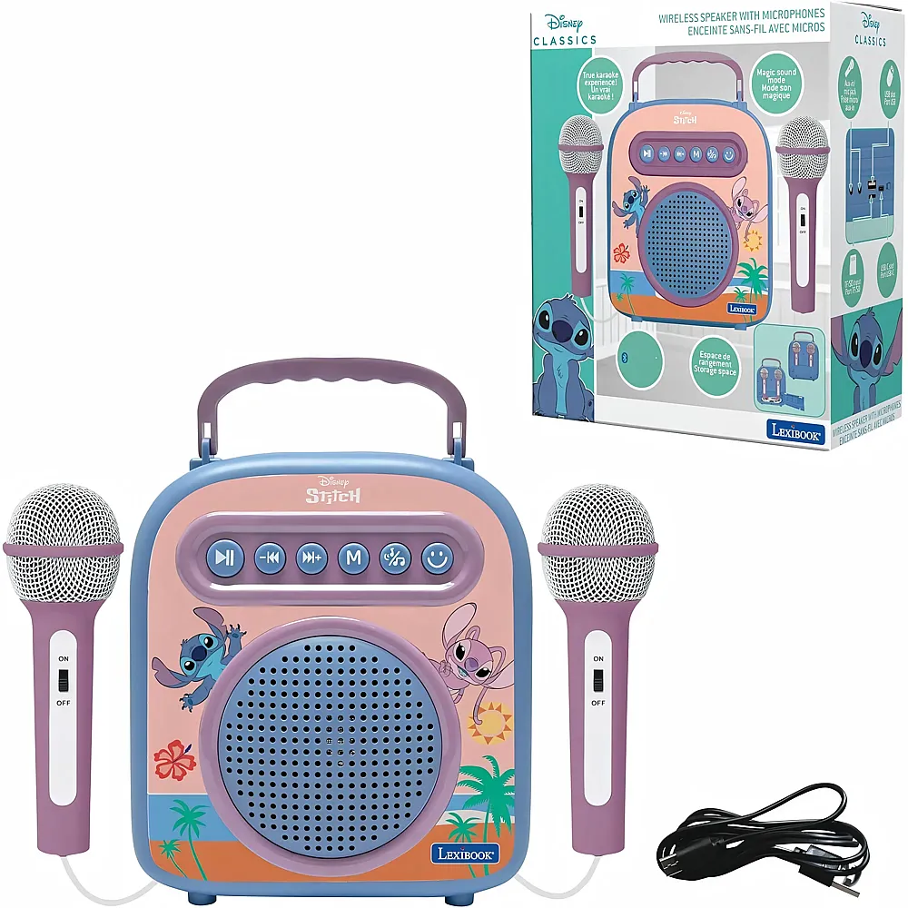Lexibook Stitch Bluetooth speaker with microphones